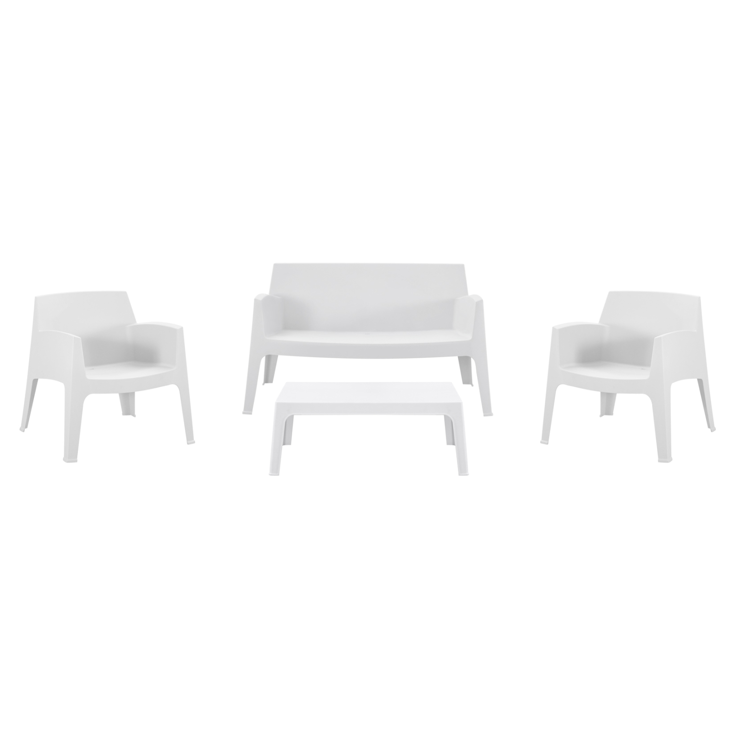 ΣΕΤ LOUNGE 4ΤΜΧ SLEEK ΛΕΥΚΟ ΠΟΛΥΠΡΟΠΥΛΕΝΙΟ