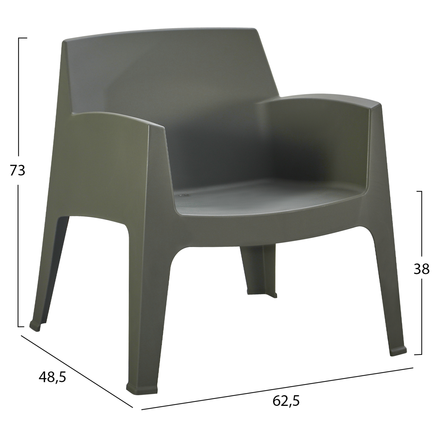 ΣΕΤ LOUNGE 4ΤΜΧ SLEEK DARK OLIVE GREEN ΠΟΛΥΠΡΟΠΥΛΕΝΙΟ
