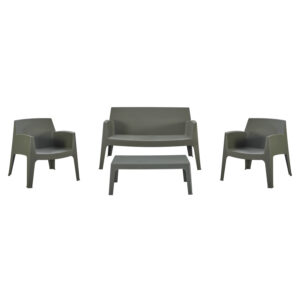 ΣΕΤ LOUNGE 4ΤΜΧ SLEEK DARK OLIVE GREEN ΠΟΛΥΠΡΟΠΥΛΕΝΙΟ
