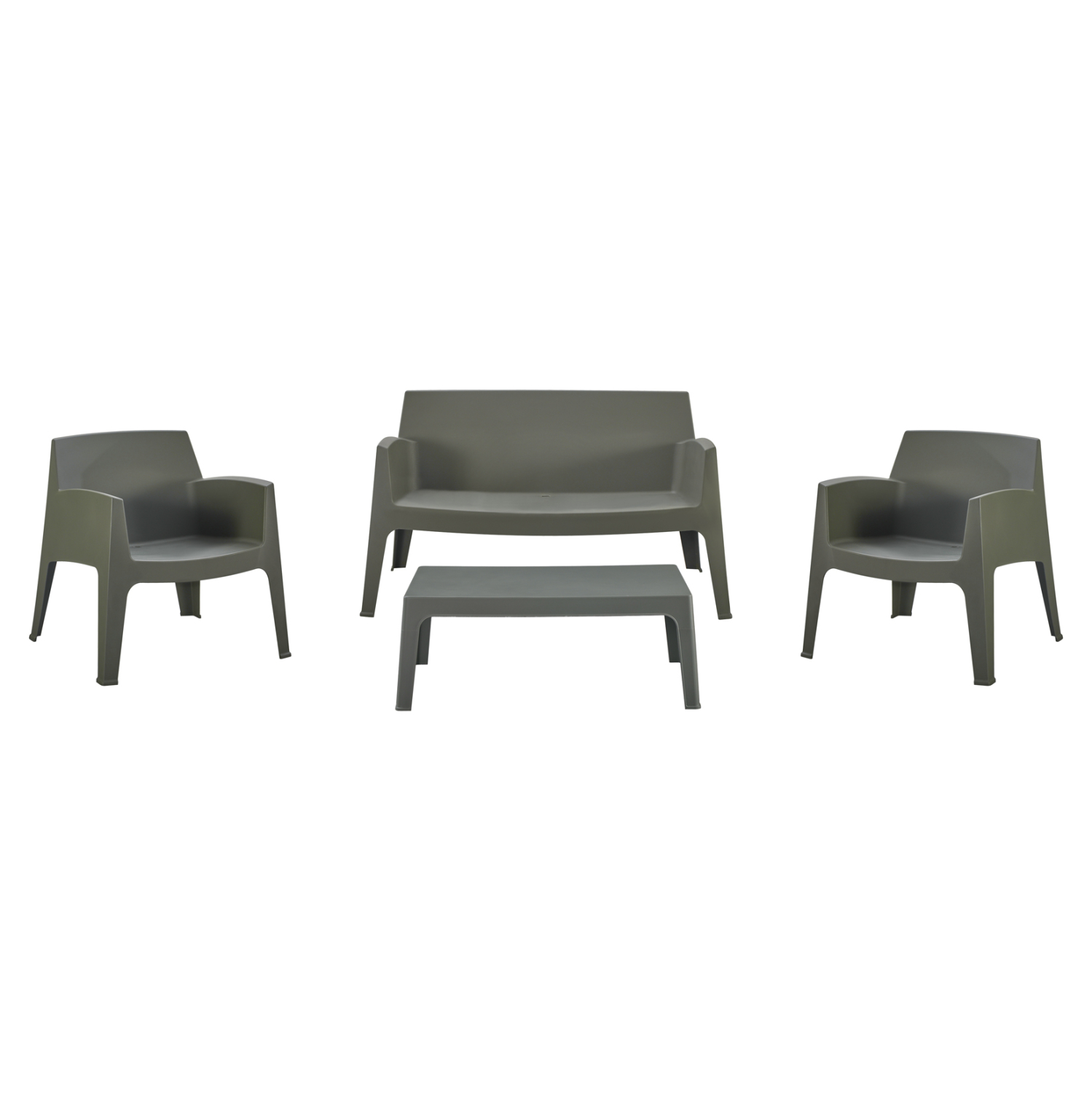 ΣΕΤ LOUNGE 4ΤΜΧ SLEEK DARK OLIVE GREEN ΠΟΛΥΠΡΟΠΥΛΕΝΙΟ