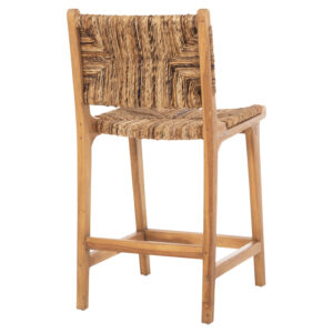 ΣΚΑΜΠΟ ΜΠΑΡ ΞΥΛO TEAK ΣΕ ΦΥΣΙΚΟ-ΨΑΘΑ 46x55x96Υεκ.