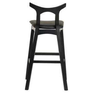 ΣΚΑΜΠΟ ΜΠΑΡ RUBBERWOOD & PU ΣΕ ΜΑΥΡΟ 49x53x99,5Υεκ.