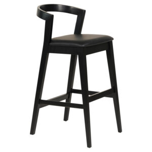 ΣΚΑΜΠΟ ΜΠΑΡ RUBBERWOOD & PU-ΜΑΥΡΟ 47,5x59x102,5Υεκ.