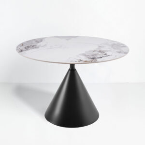 ATRIUM ΤΡΑΠΕΖΙ ΛΕΥΚΟ ΜΕ ΟΨΗ ΜΑΡΜΑΡΟΥ 110x110x76cm