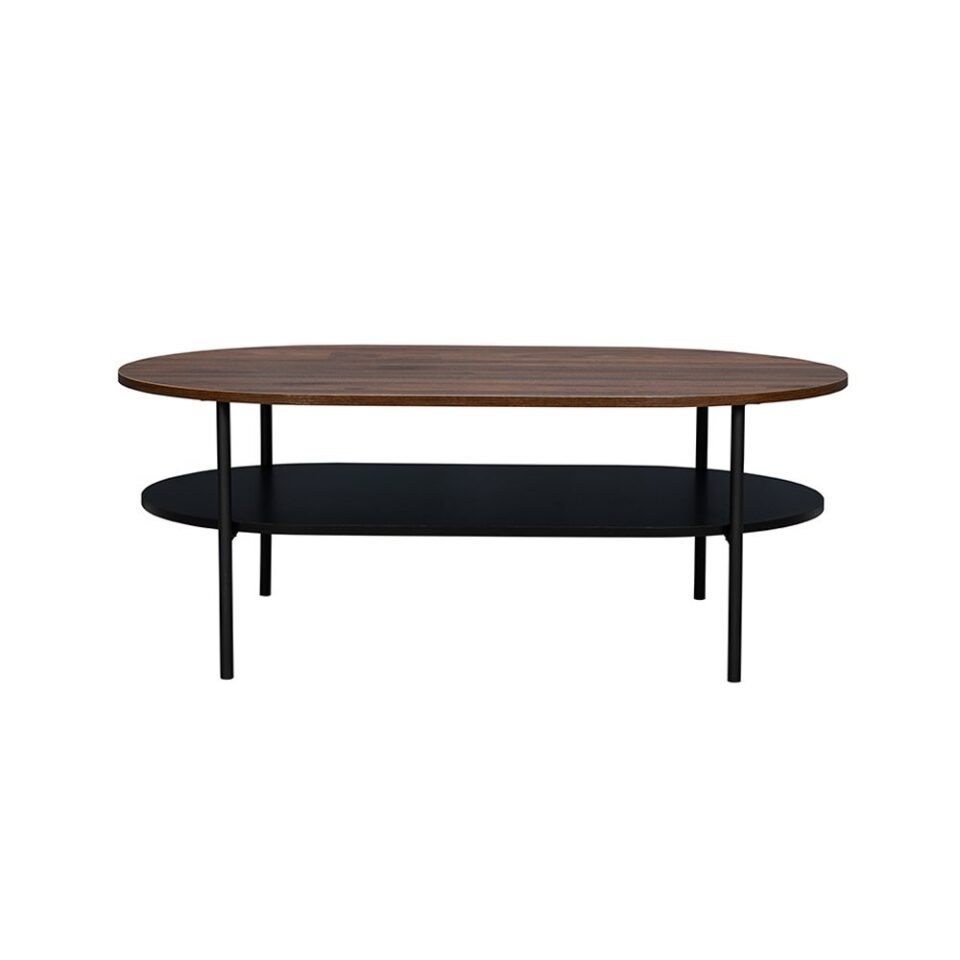 OVAL COFFEE TABLE ΚΑΡΥΔΙ ΜΑΥΡΟ 110x70xH42cm