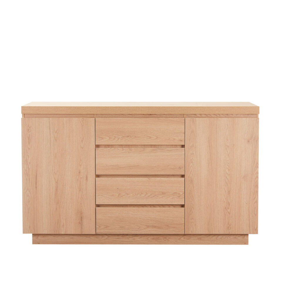 DRUVO ΜΠΟΥΦΕΣ 2ΠΟΡΤΕΣ 4ΣΥΡΤΑΡΙΑ ΦΥΣΙΚΟ 160x39x92cm