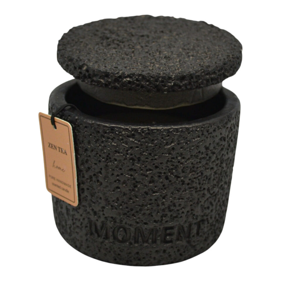 ΑΡΩΜΑΤΙΚΟ ΚΕΡΙ ZEN TEA ΣΕ ΤΣΙΜΕΝΤΕΝΙΟ ΔΟΧΕΙΟ ΜΕ ΚΑΠΑΚΙ 8,8x8,8x8,4εκ.