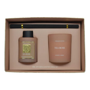 ΣΕΤ ΑΡΩΜΑΤΙΚΟΥ ΧΩΡΟΥ 50ml ΚΑΙ ΚΕΡΙΟΥ TEA ROSE