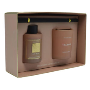 ΣΕΤ ΑΡΩΜΑΤΙΚΟΥ ΧΩΡΟΥ 50ml ΚΑΙ ΚΕΡΙΟΥ TEA ROSE
