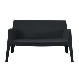 ΚΑΝΑΠΕΣ 2-ΘΕΣΙΟΣ ΠΟΛΥΠΡΟΠΥΛΕΝΙΟΥ SLEEK ΧΡΩΜΑ ΜΑΥΡΟ 133x68x73Υεκ.