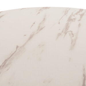 ΤΡΑΠΕΖΙ ΤΡΑΠΕΖΑΡΙΑΣ ΣΤΡΟΓΓΥΛΟ WHITE MARBLE Φ90x74Υεκ.
