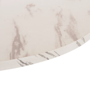 ΤΡΑΠΕΖΙ ΤΡΑΠΕΖΑΡΙΑΣ ΣΤΡΟΓΓΥΛΟ WHITE MARBLE Φ90x74Υεκ.