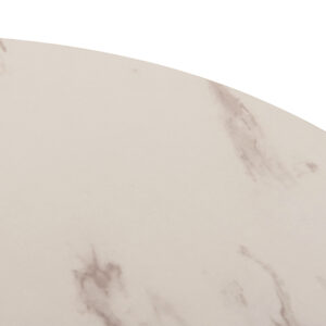 ΤΡΑΠΕΖΙ ΤΡΑΠΕΖΑΡΙΑΣ ΣΤΡΟΓΓΥΛΟ WHITE MARBLE Φ90x74Υεκ.