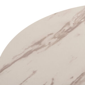 ΤΡΑΠΕΖΙ ΤΡΑΠΕΖΑΡΙΑΣ ΣΤΡΟΓΓΥΛΟ WHITE MARBLE Φ90x74Υεκ.