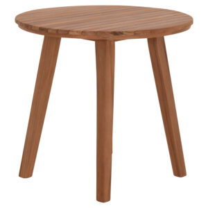 TΡΑΠΕΖΙ ΤΡΑΠΕΖΑΡΙΑΣ ΣΤΡΟΓΓΥΛΟ ΞΥΛΟ TEAK Φ80x75Υεκ.