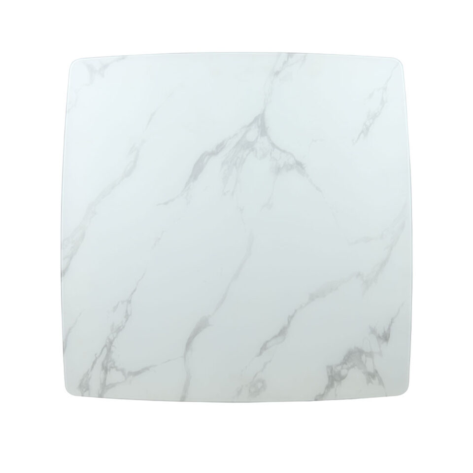 TOTEM ΤΡΑΠΕΖΙ ΚΑΡΥΔΙ ΛΕΥΚΟ ΜΕ ΟΨΗ ΜΑΡΜΑΡΟΥ 120x120x76cm