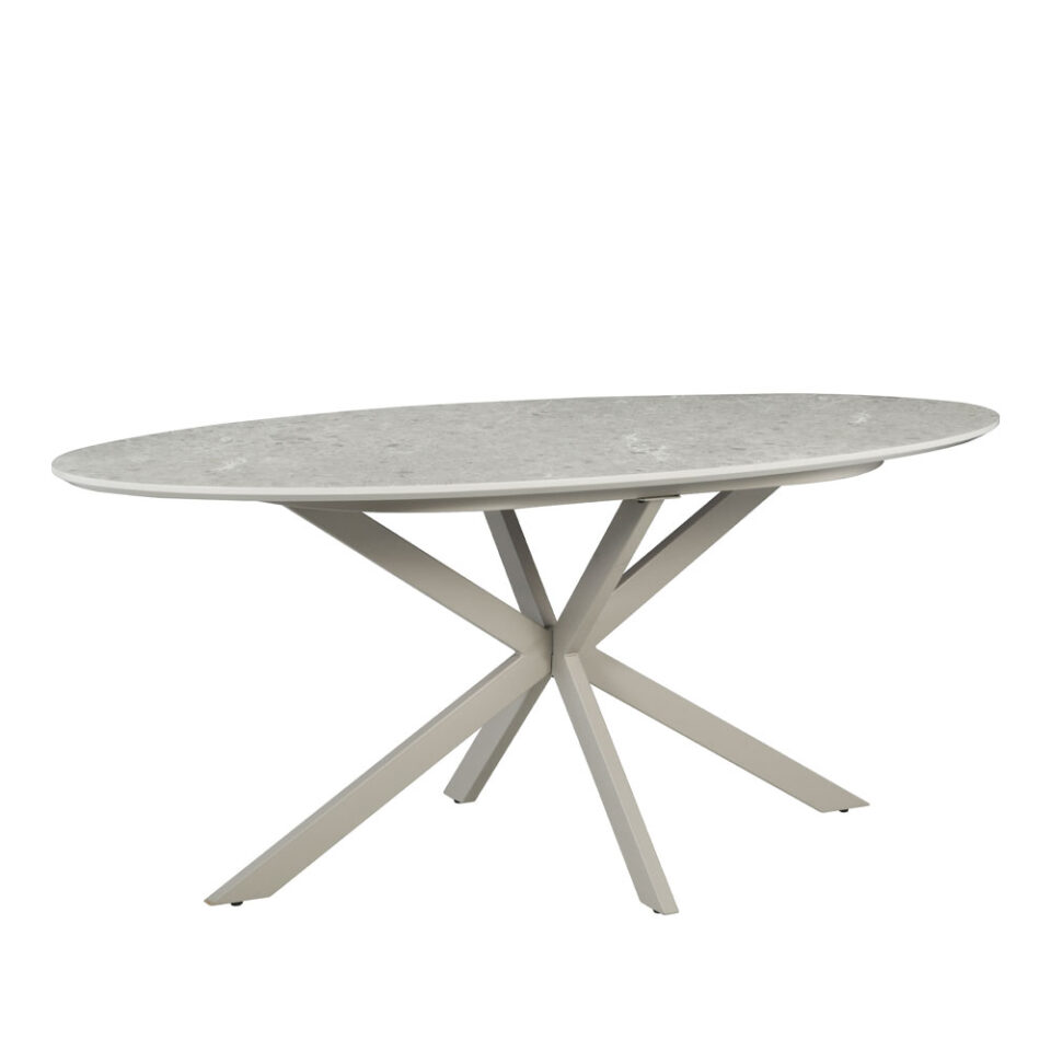 CASPIAN ΤΡΑΠΕΖΙ ΓΚΡΙ ΜΕ ΟΨΗ ΜΑΡΜΑΡΟΥ 180x90x75cm