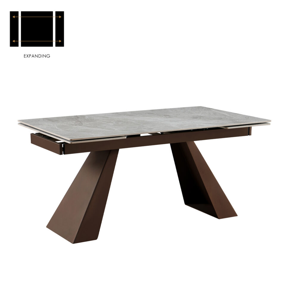 BRUNO ΤΡΑΠΕΖΙ ΕΠΕΚΤΕΙΝΟΜΕΝΟ-Η ΓΚΡΙ LATTE 160x90x75cm