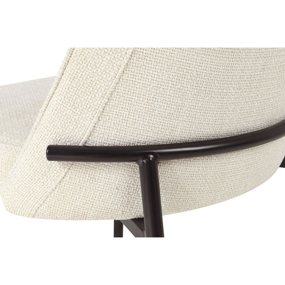 LUJO ΚΑΡΕΚΛΑ BEIGE ΜΑΥΡΟ ΜΑΤ 51.5x57x84.5cm