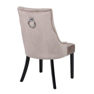 VERONA ΚΑΡΕΚΛΑ ΜΕ ΜΕΤΑΛΛΙΚΟ ΚΡΙΚΟ BEIGE ΜΑΥΡΟ 57x47x98cm