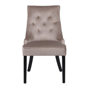 VERONA ΚΑΡΕΚΛΑ ΜΕ ΜΕΤΑΛΛΙΚΟ ΚΡΙΚΟ BEIGE ΜΑΥΡΟ 57x47x98cm