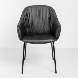 TOSCA ΚΑΡΕΚΛΑ ΠΟΛΥΘΡΟΝΑ ΓΚΡΙ ΜΑΥΡΟ ΜΑΤ 62x63x90.5cm