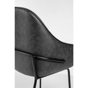 TOSCA ΚΑΡΕΚΛΑ ΠΟΛΥΘΡΟΝΑ ΓΚΡΙ ΜΑΥΡΟ ΜΑΤ 62x63x90.5cm
