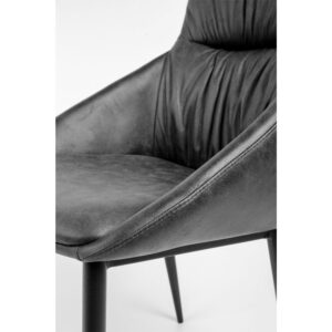 TOSCA ΚΑΡΕΚΛΑ ΓΚΡΙ ΜΑΥΡΟ ΜΑΤ 61.5x58x91cm