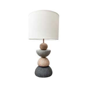 ZENSTONE A ΦΩΤΙΣΤΙΚΟ ΕΠΙΤΡΑΠΕΖΙΟ 25.5x25.5x49cm POLYRESIN ΠΟΛΥΧΡΩΜΟ ΥΦΑΣΜΑ ΛΕΥΚΟ