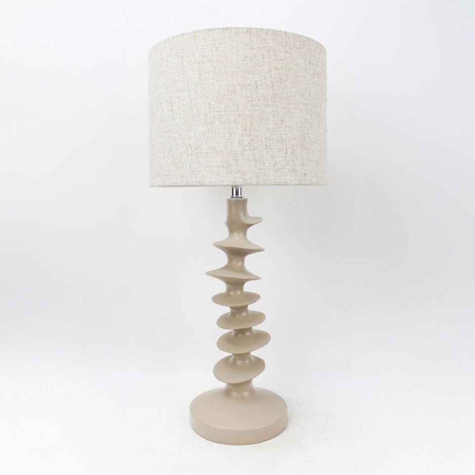 STRIO ΦΩΤΙΣΤΙΚΟ ΕΠΙΤΡΑΠΕΖΙΟ 28x28x61cm RESIN ΜΠΕΖ ΛΙΝΟ ΜΠΕΖ