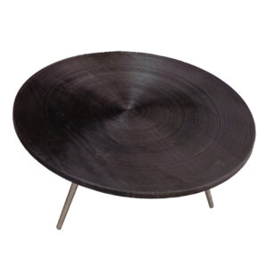 ZEN COFFEE TABLE ΜΑΥΡΟ ΑΣΗΜΙ 91x91x40cm