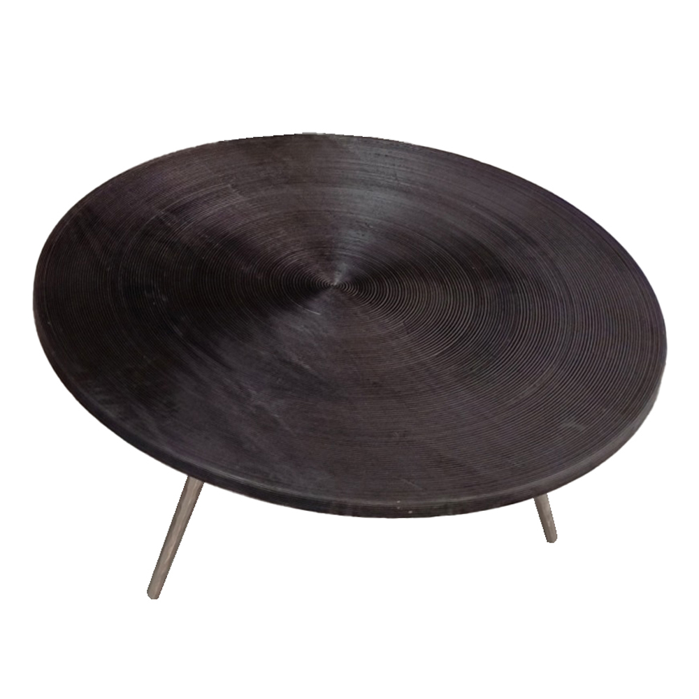 ZEN COFFEE TABLE ΜΑΥΡΟ ΑΣΗΜΙ 91x91x40cm