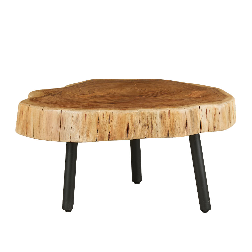 RAW COFFEE TABLE ΦΥΣΙΚΟ 80x80x40cm