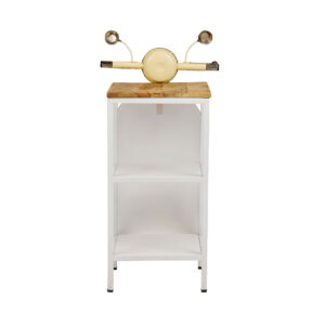 MINI VESPA SIDE TABLE ΜΕ ΡΑΦΙΑ CREAM ΛΕΥΚΟ ΦΥΣΙΚΟ 61x45x88cm