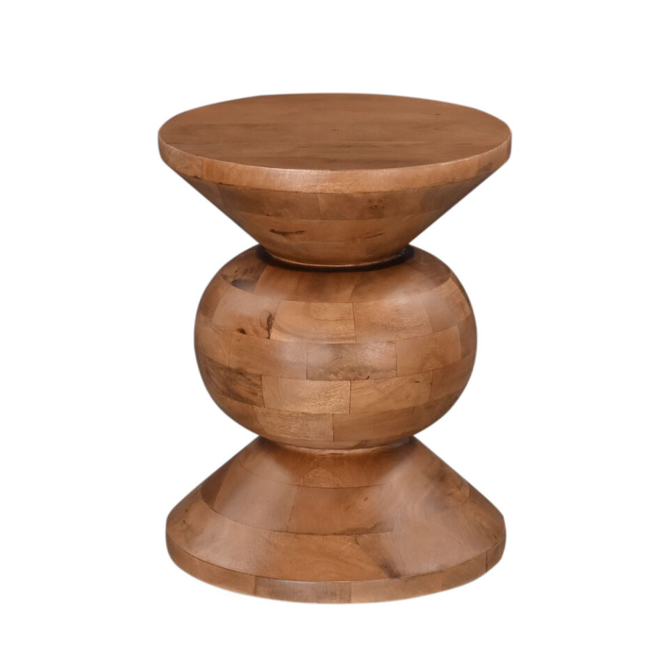 PEARL SIDE TABLE ΦΥΣΙΚΟ 40x40x52cm