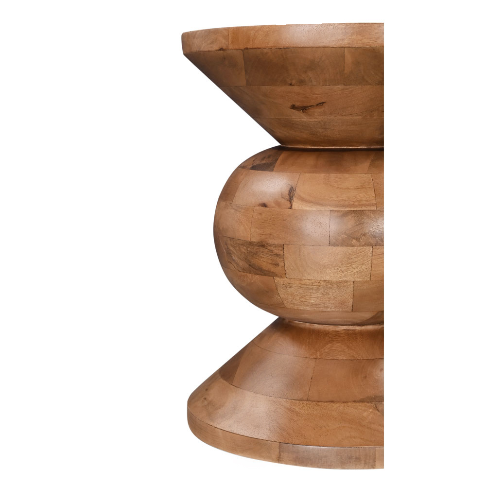 PEARL SIDE TABLE ΦΥΣΙΚΟ 40x40x52cm