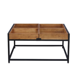 COMBO COFFEE TABLE ΚΑΡΥΔΙ ΜΑΥΡΟ 84x80x42cm