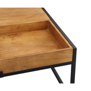 COMBO COFFEE TABLE ΚΑΡΥΔΙ ΜΑΥΡΟ 84x80x42cm