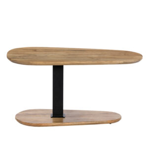 LEVEL COFFEE TABLE ΦΥΣΙΚΟ ΜΑΥΡΟ 95x65x48