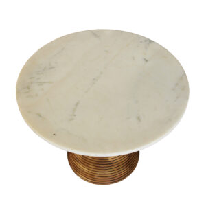 SAVOA SIDE TABLE ΛΕΥΚΟ ΚΑΡΥΔΙ 60x60x45cm