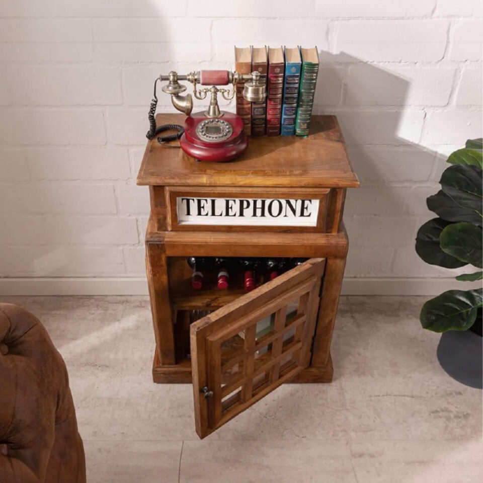 MINI LONDON SIDE TABLE ΦΥΣΙΚΟ 51x38x69cm