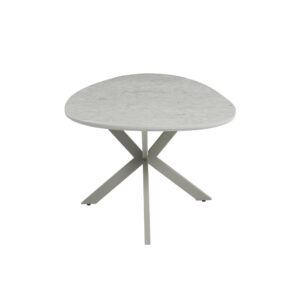 CASPIAN COFFEE TABLE ΓΚΡΙ ΜΕ ΟΨΗ ΜΑΡΜΑΡΟΥ LATTE 120x60x43cm