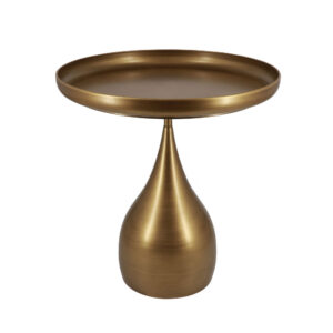 SEAL SIDE TABLE BROWN GOLD 51x51x53.5cm