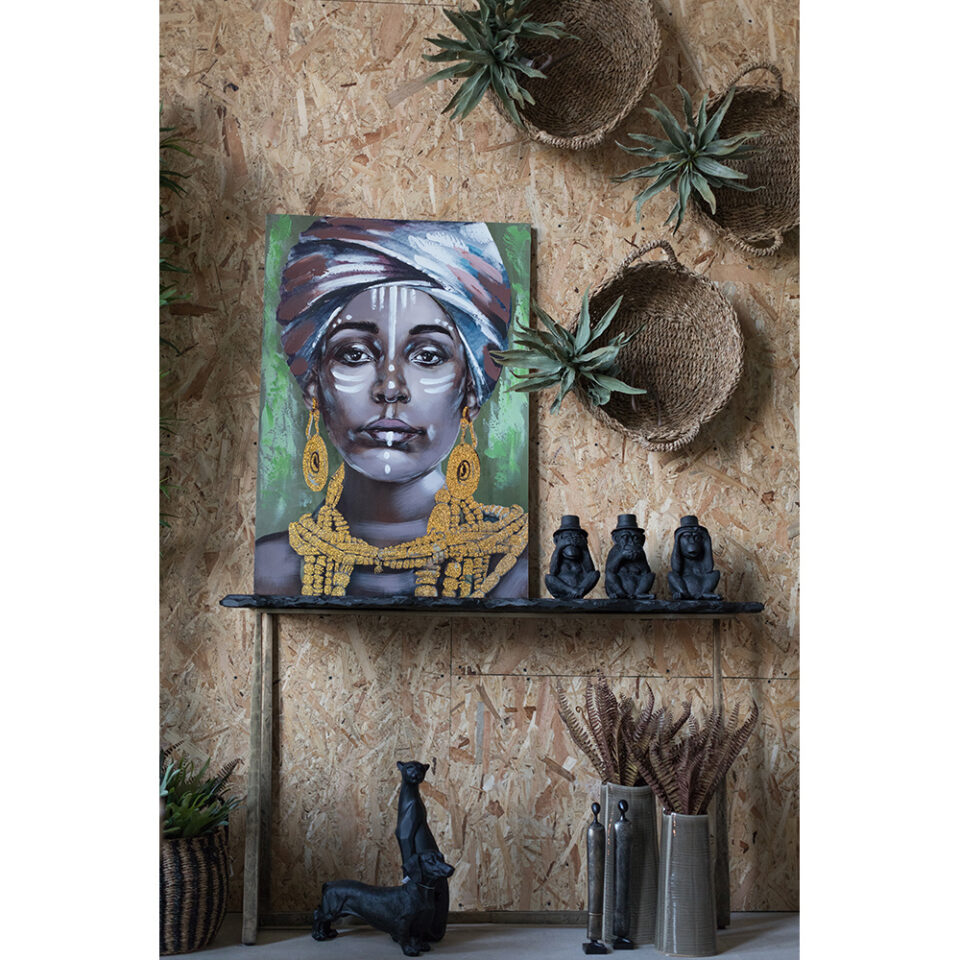 PIEDRA ΚΟΝΣΟΛΑ ΓΚΡΙ ΣΚΟΥΡΟ BRASS ANTIQUE 128x42x75cm