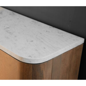 TERRA NOVA ΜΠΟΥΦΕΣ 4ΠΟΡΤΕΣ ΚΑΡΥΔΙ ΛΕΥΚΟ ΜΑΡΜΑΡΟ 180x40x76cm