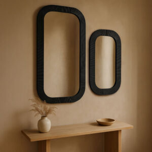 MAGRO 91 ΚΑΘΡΕΠΤΗΣ ΜΑΥΡΟ 65.5x2x91cm