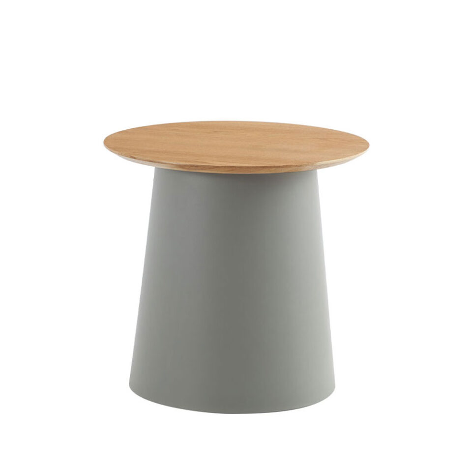 ZENTRA COFFEE TABLE ΦΥΣΙΚΟ ΓΚΡΙ 50x50x47.5cm