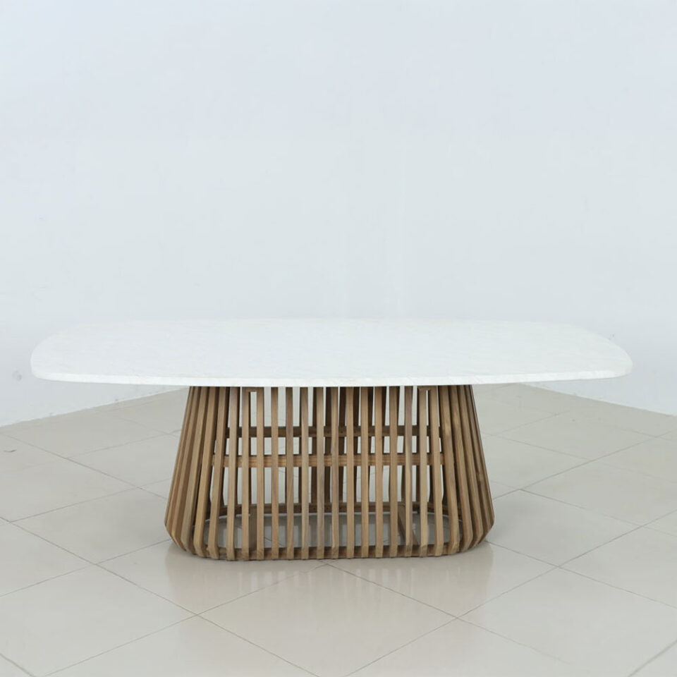 SIRACUSA ΤΡΑΠΕΖΙ ΛΕΥΚΟ 220x110x77.5cm