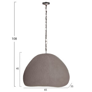 ΦΩΤΙΣΤΙΚΟ ΟΡΟΦΗΣ ΚΡΕΜΑΣΤΟ FIBER CEMENT ΓΚΡΙ 65x55x45Υεκ.