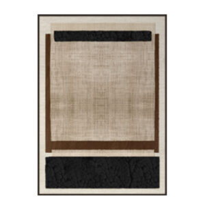 SQUARE ΠΙΝΑΚΑΣ ΔΙΑΚΟΣΜΗΤΙΚΟΣ ΜΕ ΚΟΡΝΙΖΑ 80x120x4cm ΚΑΜΒΑΣ ΜΠΕΖ ΜΑΥΡΟ ΚΑΦΕ PS